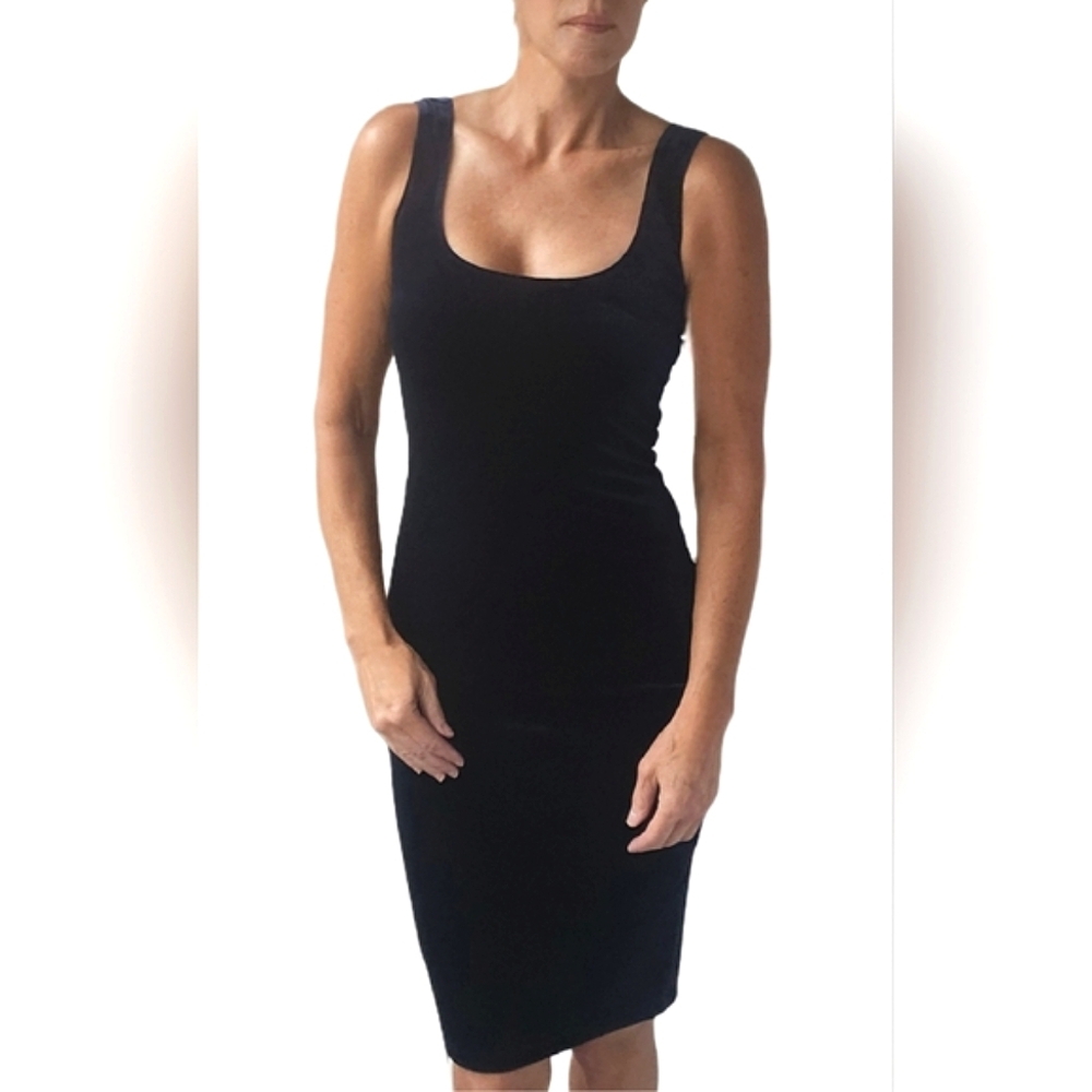 NWT. BARDOT Royal Blue Velvet Bodycon Stretch Tank Dress